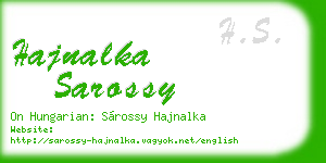 hajnalka sarossy business card